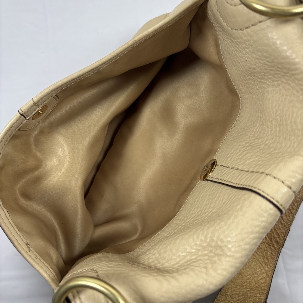 VTG Coach Soho Flap Brass Buckle Beige Leather Purse Shoulder Bag F11842 Y2K 90s - Picture 12 of 16